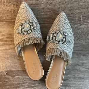 Crown Vintage Bejeweled Slides - size 7, never worn